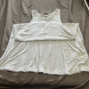 Old Navy. Grey and white striped tank casual dress. Size M